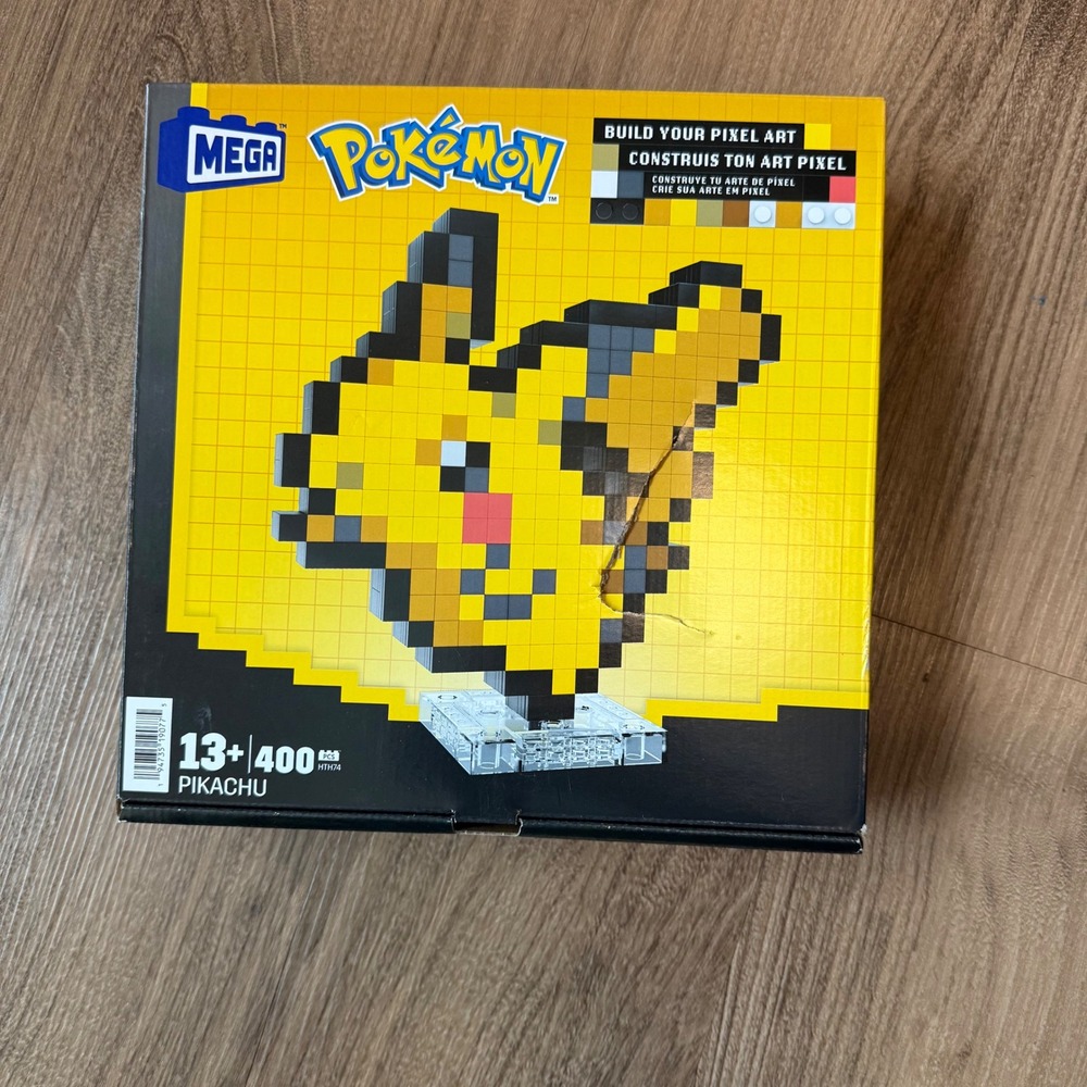 Mega Pokemon Pikachu Pixel Art Building Set 400 Pcs HTH74 Retro 8-Bit Figure